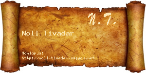 Noll Tivadar névjegykártya